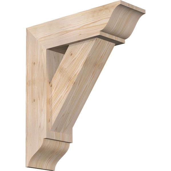 Ekena Millwork Traditional Traditional Smooth Bracket w/ Offset Brace, Douglas Fir, 7 1/2"W x 24"D x 28"H BKT0806X24X28TRA01SDF - main